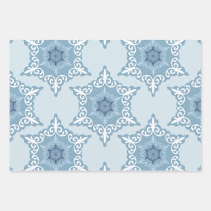 Ditsy Snowflake pattern backgrounds textures Wrapping Paper Sheet