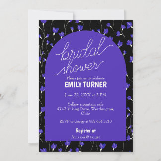 ditsy tiny flower bridal shower invitation