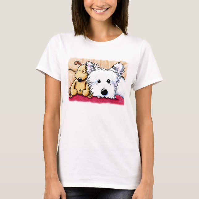 Ditto & Pudge Blue Baby Doll T-Shirt (Front)