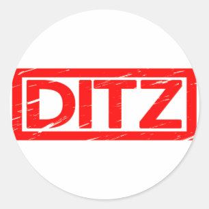 Ditz Stamp Classic Round Sticker