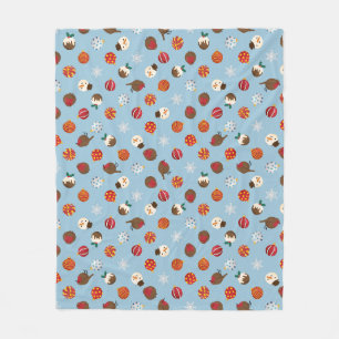 Ditzy Christmas Polkadots Fleece Blanket