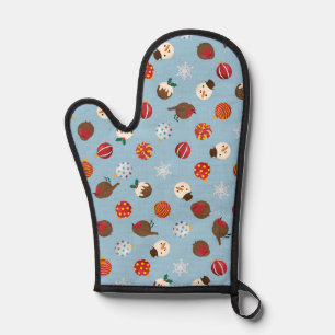 Ditzy Christmas Polkadots Oven Mitt
