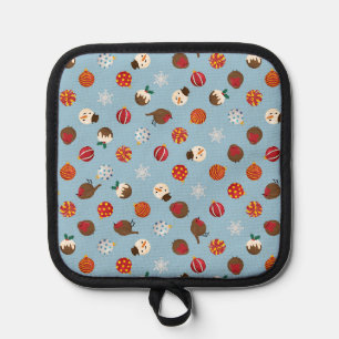 Ditzy Christmas Polkadots Pot Holder
