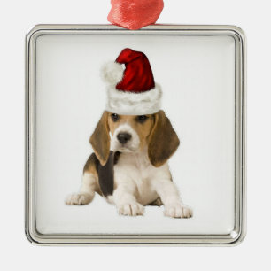 Ditzy Dogs~Original Ornament~Beagle~Christmas Metal Ornament