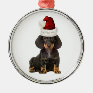 Ditzy Dogs~Original Ornament~Dachshund Metal Ornament