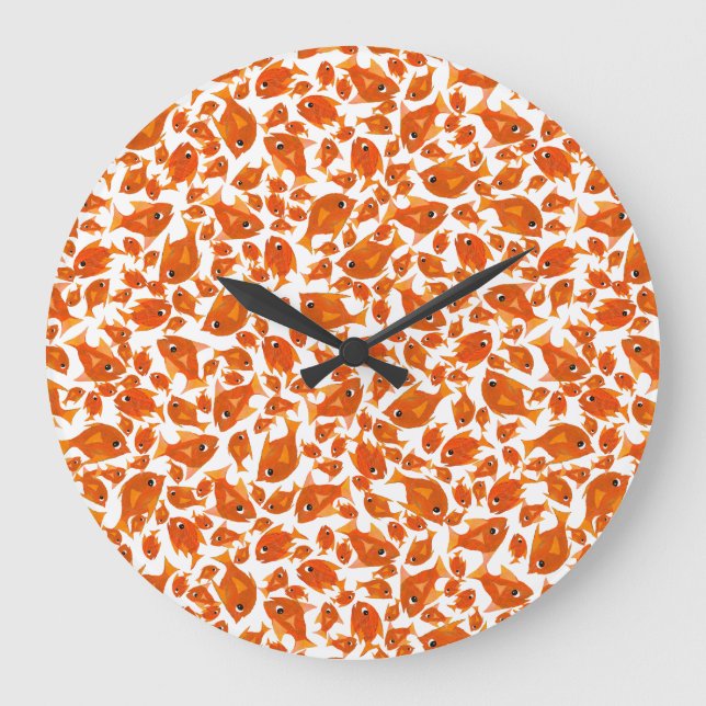 Ditzy Orange Fishs Motif à Customiser horloge (Recto)