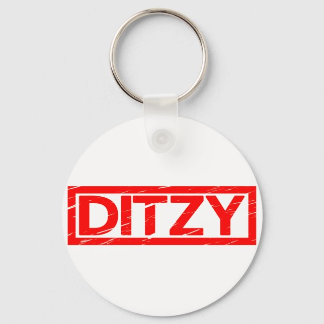 Ditzy Stamp Keychain (Front)