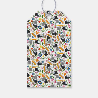 Ditzy Whimsical Hiking Pattern | Folk Art Outdoor Gift Tags