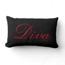Diva 1913 Black Pillow