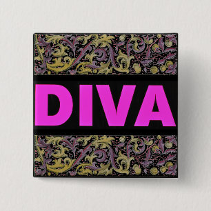 Diva 2 Inch Square Button