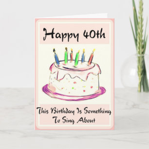 Diva' 40e carte d'anniversaire pour les baby-boome