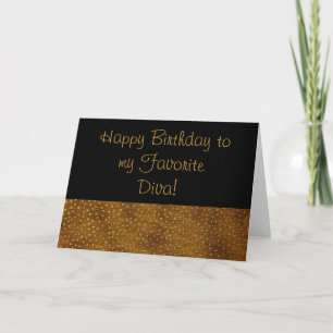 Diva Birthday Leopard Birthday Card