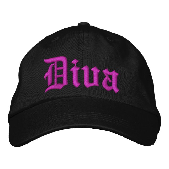Diva Black avec Casquette Dames Rose Chaud (Devant)