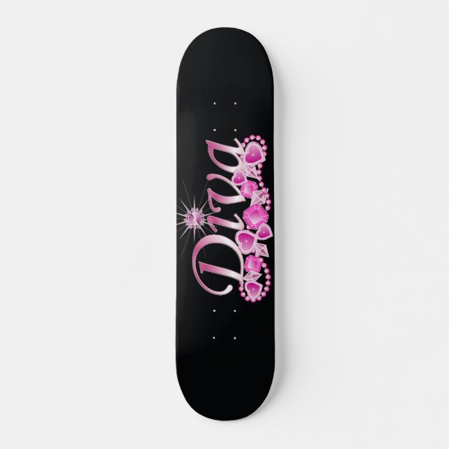 Diva Bling Skateboard (Front)