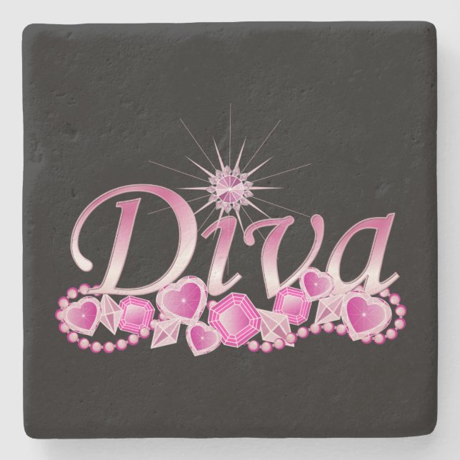 Diva Bling Stone Coaster (Front)