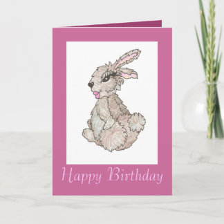 Diva Bunny Birthday Card