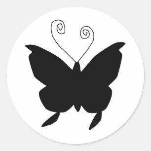 Diva Butterfly Classic Round Sticker