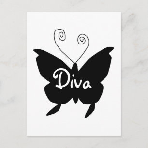 Diva Butterfly Postcard