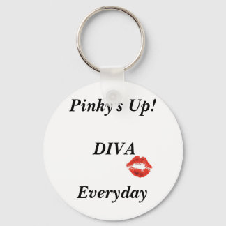 Diva button keychain