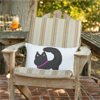 Diva cat with sparkle lumbar pillow