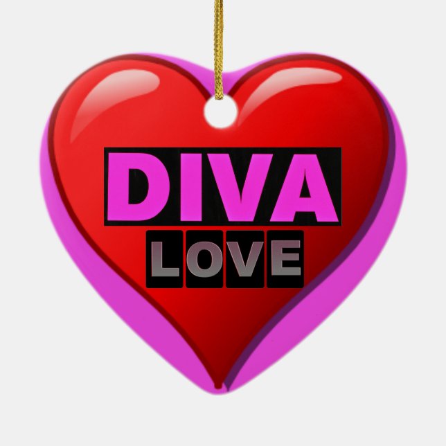 Diva Ceramic Ornament (Back)