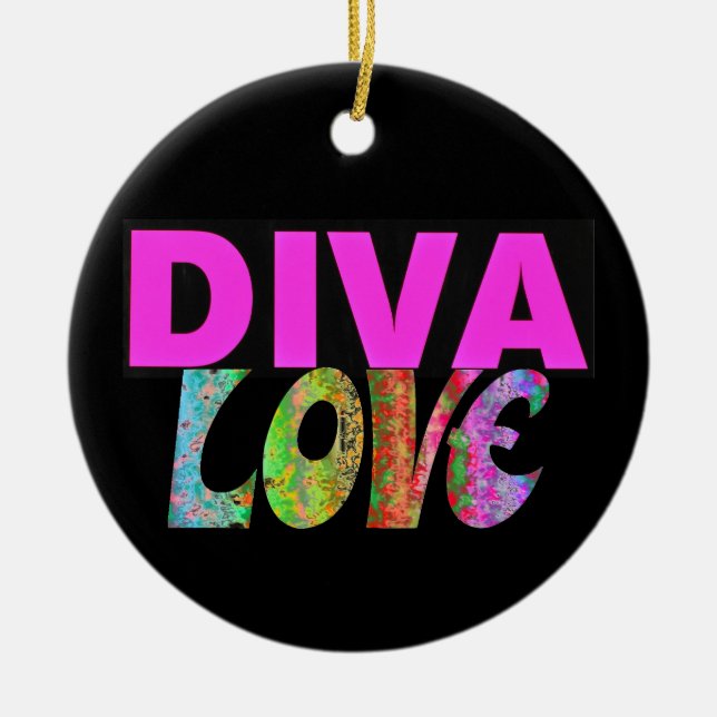 Diva Ceramic Ornament (Front)