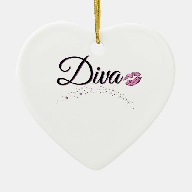 Diva Ceramic Ornament (Front)