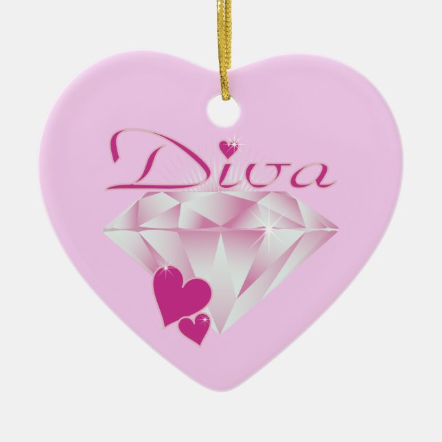 Diva Ceramic Ornament (Front)