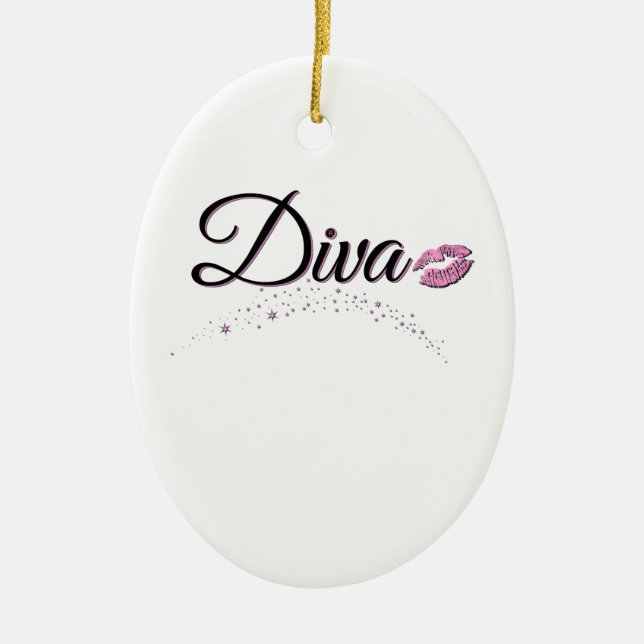 Diva Ceramic Ornament (Front)
