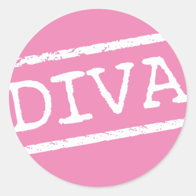 "DIVA" CLASSIC ROUND STICKER (Front)
