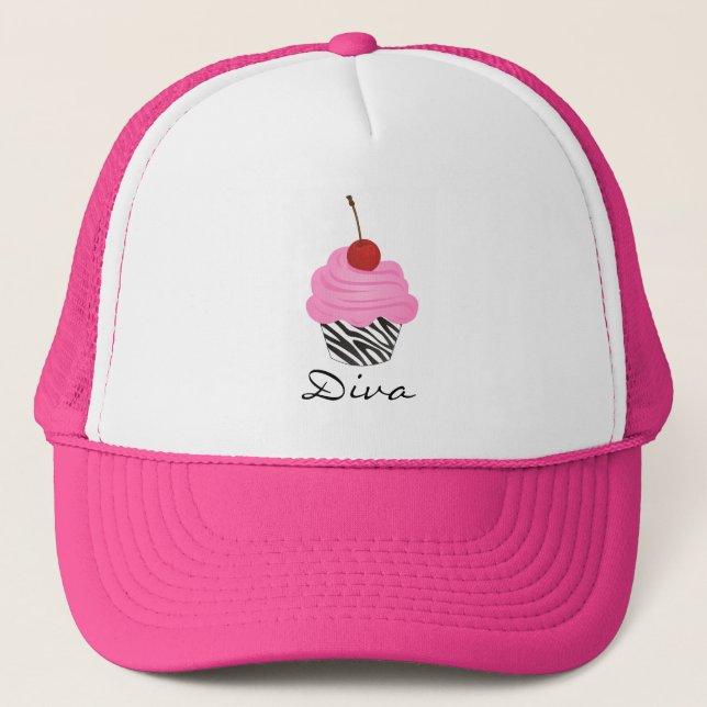 Diva Cupcake Trucker Hat (Front)