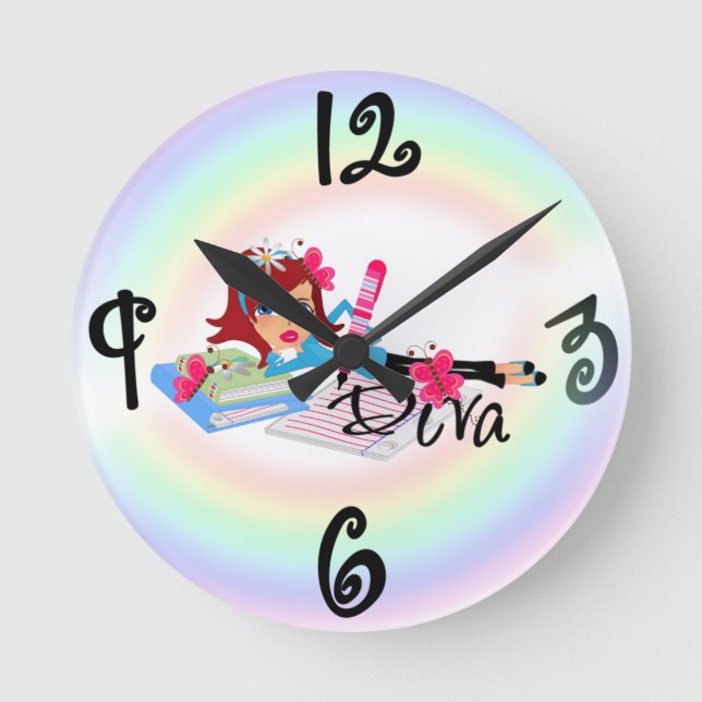 Diva - Custom Square Wall Clock (Front)