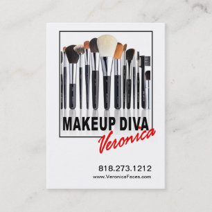 Diva de maquillage pour le carte de visite de