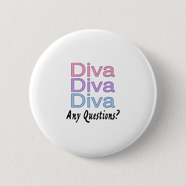 Diva Diva Diva 2 Inch Round Button (Front)