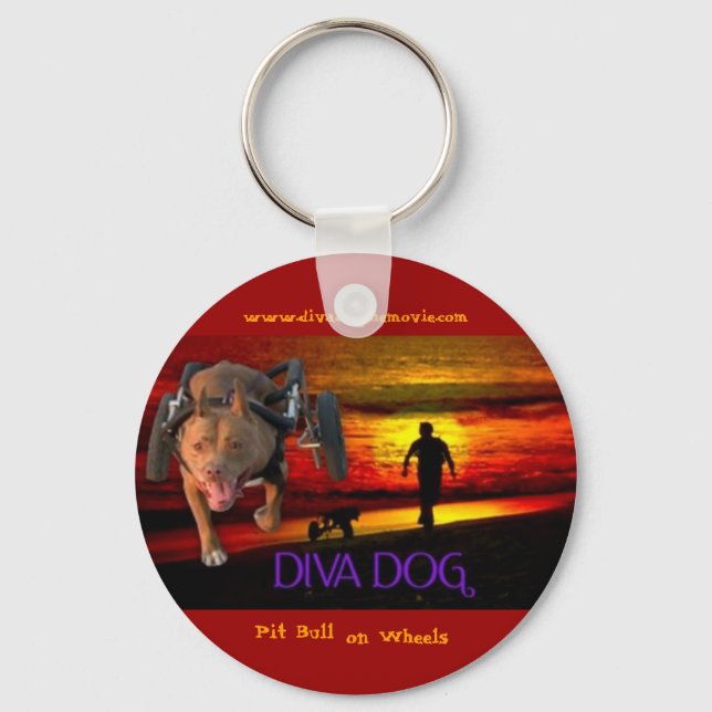 DIVA DOG Poster Logo Keychain Version 2 (Front)