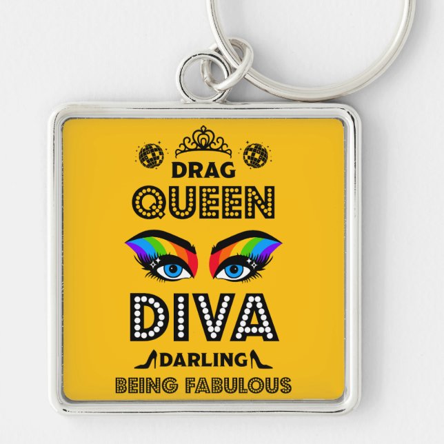 Diva Drag Queen Keychain (Front)