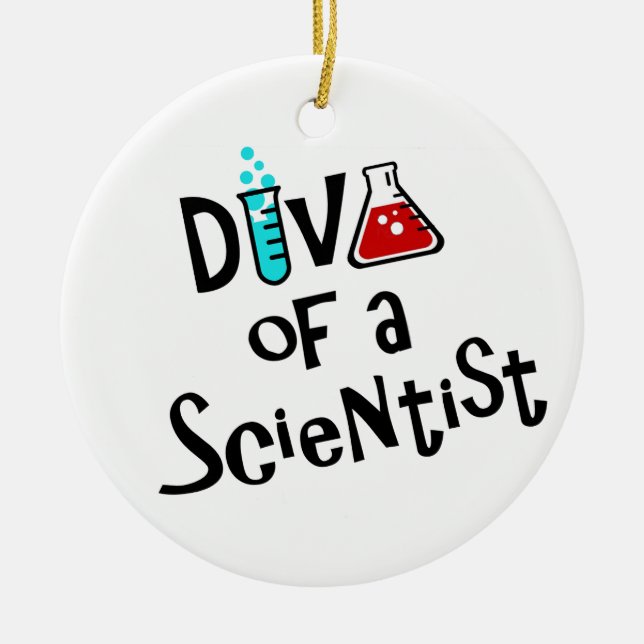 "DIVA d'un scientifique" Ornement céramique (Devant)