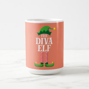 Diva Elf Matching Family Group Christmas Party Coffee Mug