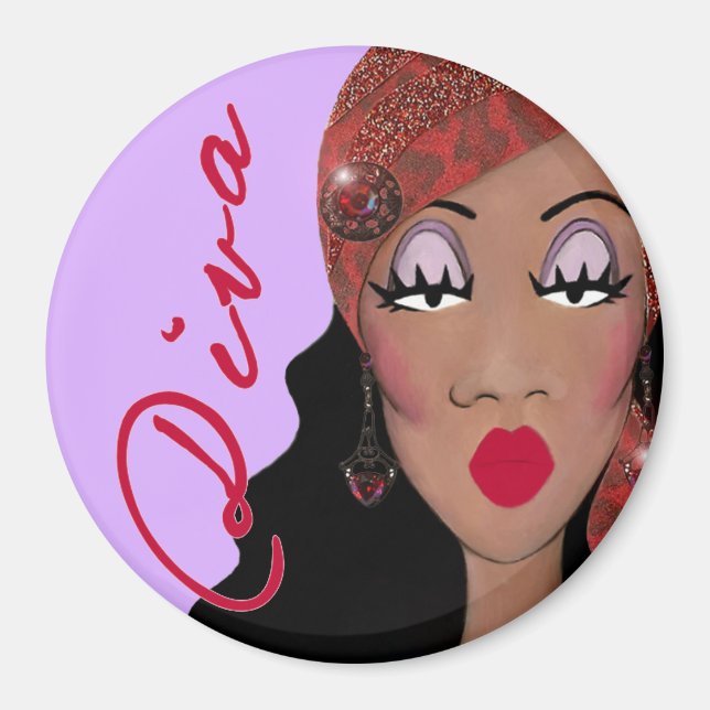 "DIVA est un mot à quatre lettres..." aimant (Devant)