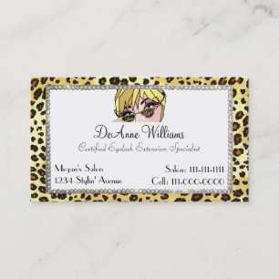 Diva Eyes Eye Lash Business Card