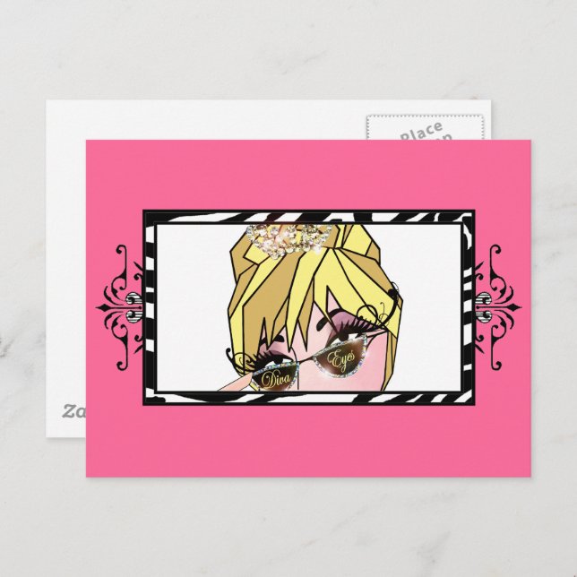 “Diva Eyes” Lashes & Permanent Make Up Postcards (Front/Back)