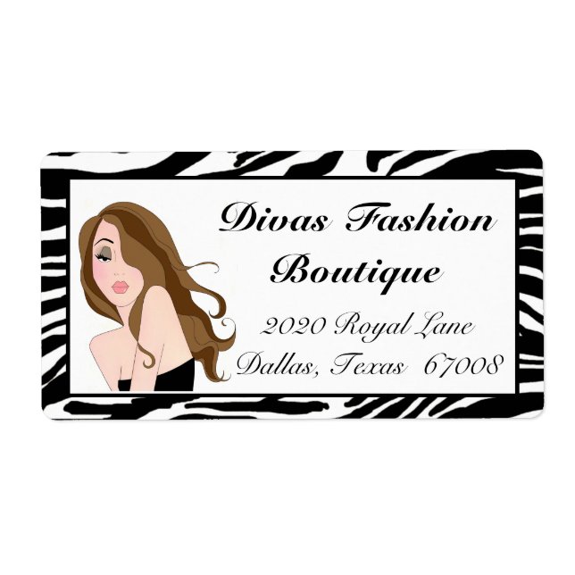Diva Fashion Address Labels (Front)