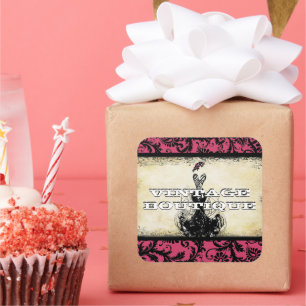 Diva Fashion Sticker Fuchsia Pink  Retro Groovy