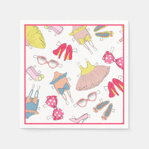Diva Fashion Stilettos Watercolor Party Paper Plat Napkin