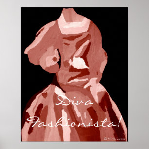 Diva Fashionista Dans Affiche Neutre