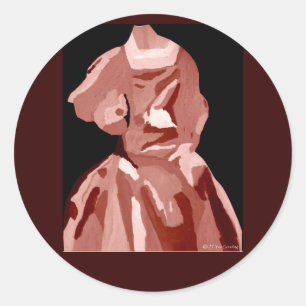 Diva Fashionista In Neutral Classic Round Sticker