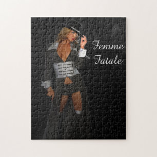 Diva Gangster Femme Fatale Jigsaw Puzzle