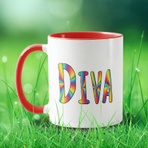 DIVA Gay Pride Rainbow Flag  Fabulous LGBT LGBTQ 