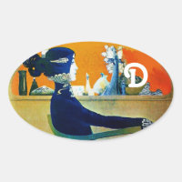 DIVA IN BLUE ,BEAUTY FASHION MONOGRAM