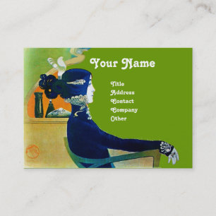 DIVA IN BLUE MONOGRAM Beauty Salon ,Makeup Artist Business Card